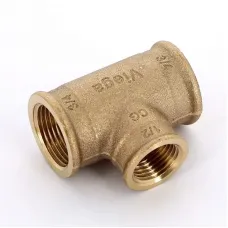 Тройник В 3/4" x 1/2" x 3/4"  бронза