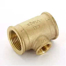 Тройник В 1" x 1/2" x 1"  бронза