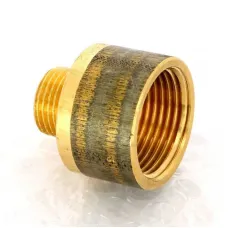 Переходник круглый НВ 1/2" x 1" бронза
