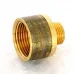 Переходник круглый НВ 1/2" x 1" бронза