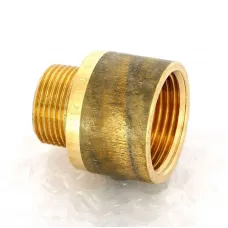 Переходник круглый НВ 3/4" x 1" бронза