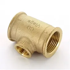Тройник В 1" x 1/2" x 1"  бронза