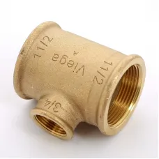 Тройник В 11/2" x 3/4" x 1"1/2  бронза