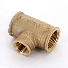 Тройник В 3/4" x 1/2" x 3/4"  бронза