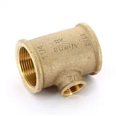 Тройник В 1"1/4 x 1/2" x 1"1/4  бронза
