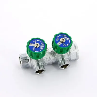 Коллектор НВ 3/4" FAR 2 выхода 1/2" Н 45 мм ЕК