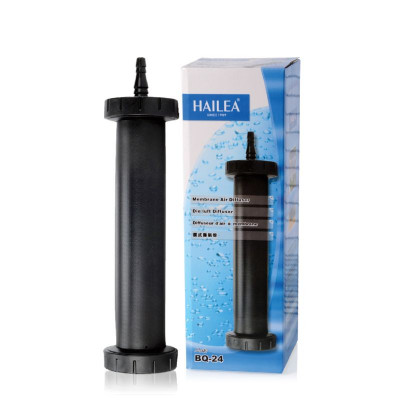 Hailea Air Stone BQ-24, распылитель мембранный цилиндр, черный, в пластиковом корпусе, для рыбоводства и прудов (утяжелённый) 65*240мм