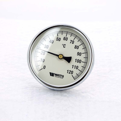 Термометр биметаллический F+R801 100мм с погружной гильзой WATTS Ind 120 град.C гильза 50мм