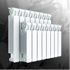 Радиатор биметаллический Rifar Monolit 500/100 9 секций нижнее правое подключение