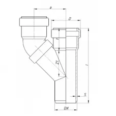 Ostendorf Skolan Тройник параллельный DN 110/110 335920