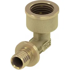 Уголок соединительный с внутренней резьбой TECEflex, латунь 16 x Rp 1/2"