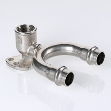 Фитинг из нержавеющей стали – пресс-водорозетка проходная, VTi.954.DI.150415, 15 мм х 1/2"