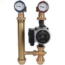 Stout SDG-0014-002502 Насосная группа для твердотопливных котлов 1” с насосом Grundfos UPSO 25-65