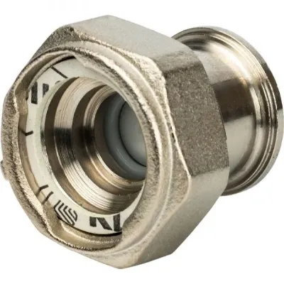 Stout SDG-0019-020022 Разъемное соединение с плоским уплотнением и обратным клапаном, никелированное 3/4"
