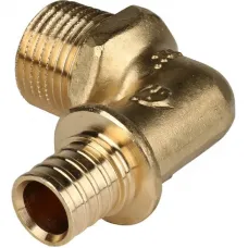 Stout SFA-0005-001612 Угольник-переходник с наружной резьбой 16xR 1/2" для труб из сшитого полиэтилена аксиальный  