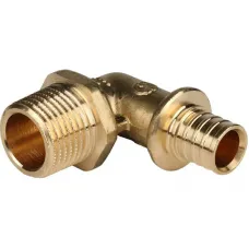 Stout SFA-0005-001612 Угольник-переходник с наружной резьбой 16xR 1/2" для труб из сшитого полиэтилена аксиальный  