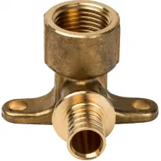 Stout SFA-0009-001612 Угольник настенный с креплением 16xRp 1/2" для труб из сшитого полиэтилена аксиальный  