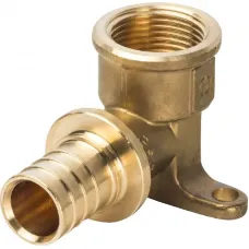 Stout SFA-0009-002534 Угольник настенный с креплением 25xRp 3/4" для труб из сшитого полиэтилена аксиальный  