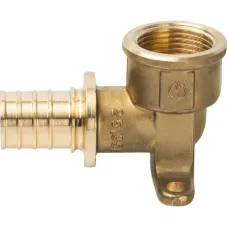 Stout SFA-0009-002534 Угольник настенный с креплением 25xRp 3/4" для труб из сшитого полиэтилена аксиальный  