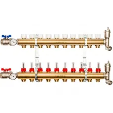 Stout SMB 0473 000010 Коллектор из латуни с расходомерами 1"/3/4"x10
