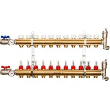 Stout SMB 0473 000011 Коллектор из латуни с расходомерами 1"/3/4"x11