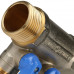 Stout SMB 6201 011202 Коллектор распределительный с шаровыми кранами 1"/1/2"х2 (синие ручки)