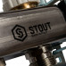 Stout SMS 0907 000003 Коллектор из нержавеющей стали в сборе с расходомерами 1"/3/4"x3