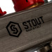 Stout SMS 0907 000009 Коллектор из нержавеющей стали в сборе с расходомерами 1"/3/4"x9