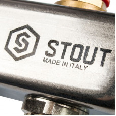 Stout SMS 0912 000002 Коллектор из нержавеющей стали в сборе без расходомеров 1"/3/4"x2