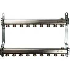 Stout SMS 0923 000009 Коллектор из нержавеющей стали для радиаторной разводки 1"/3/4"x9