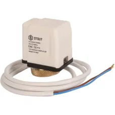 Stout STE-0010-024001 Электротермический компактный сервопривод, нормально закрытый, 24 В Stout STE-0010-024001 Электротермический компактный сервопривод, нормально закрытый, 24 В