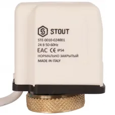 Stout STE-0010-024001 Электротермический компактный сервопривод, нормально закрытый, 24 В Stout STE-0010-024001 Электротермический компактный сервопривод, нормально закрытый, 24 В
