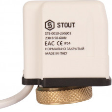 Stout STE-0010-230001 Электротермический компактный сервопривод, нормально закрытый, 230 B