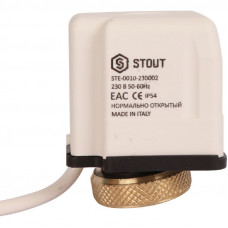 Stout STE-0010-230002 Электротермический компактный сервопривод, нормально открытый, 230 В