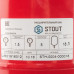 Stout STH-0004-000018 Мембранный расширительный бак с опорными стойками для отопление 18 л. (цвет красный)