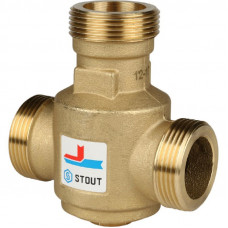 Stout SVM-0030-325506 Термостатический смесительный клапан G 1"1/4 НР 60°С для твердотопливных котлов