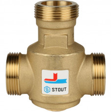 Stout SVM-0030-325506 Термостатический смесительный клапан G 1"1/4 НР 60°С для твердотопливных котлов