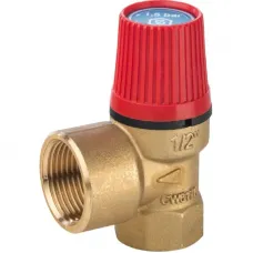 Stout SVS-0001-001515 Клапан предохранительный 15 x 1/2" SVH для систем отопления (красная крышка)