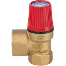 Stout SVS-0001-001515 Клапан предохранительный 15 x 1/2" SVH для систем отопления (красная крышка)
