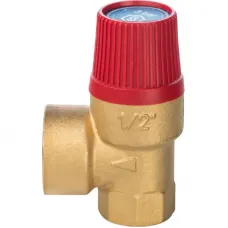 Stout SVS-0001-003015 Клапан предохранительный 30 x 1/2" SVH для систем отопления (красная крышка)