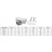 Тройник комбинированный с наружной резьбой 25х3/4"х25 (45/15) Valfex PRO белый 10128025-PRO