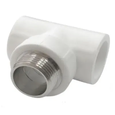 Тройник комбинированный с наружной резьбой 25х3/4"х25 (45/15) Valfex PRO белый 10128025-PRO