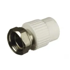 Муфта комбинированная с накидной гайкой 20х1/2" (150/30) Valfex белая 10139020